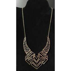 2017 Avon Signature Collection-(Geo Diva)Gold Tone Necklace